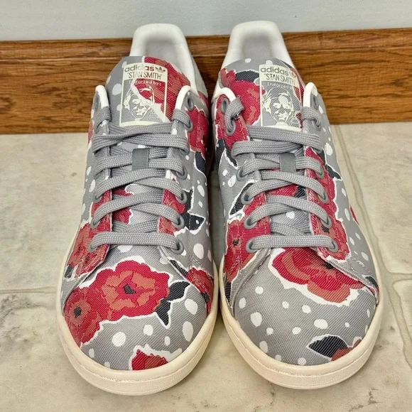 adidas gazelle silver green womens Adidas Stan Smith Floral (W) main image 0